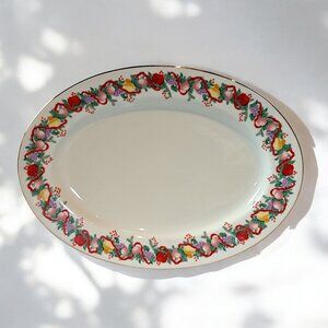 Discontinued VTG JCPenney Classic Traditions Cranberry Hill Oval Serving Platter